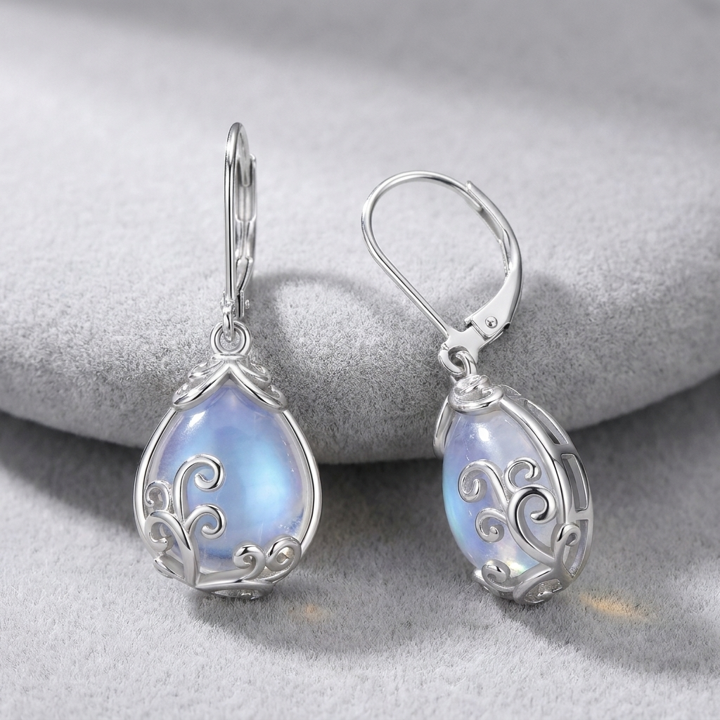 Earrings “Free Spirit” with Moonstone