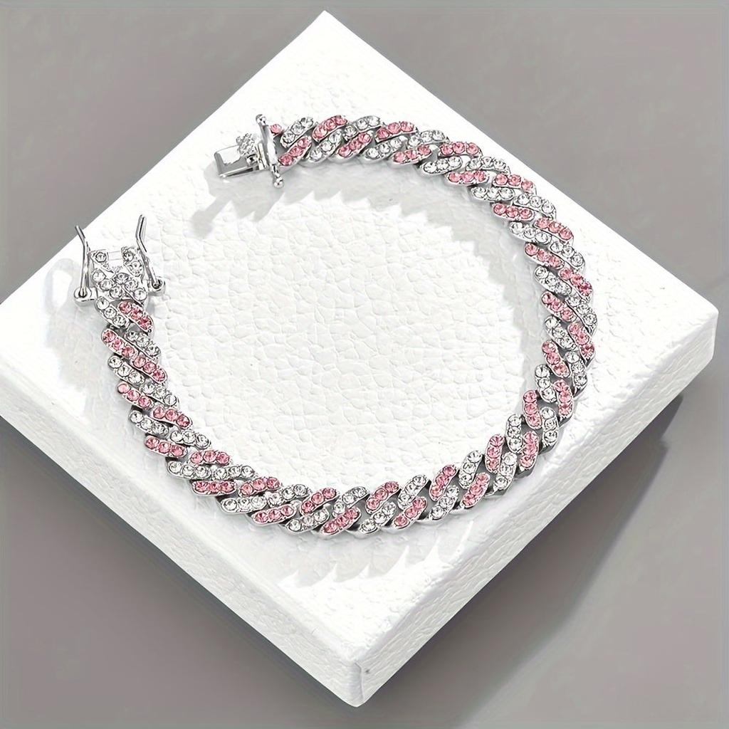 Curb Chain Bracelet “Arctic Rosé”