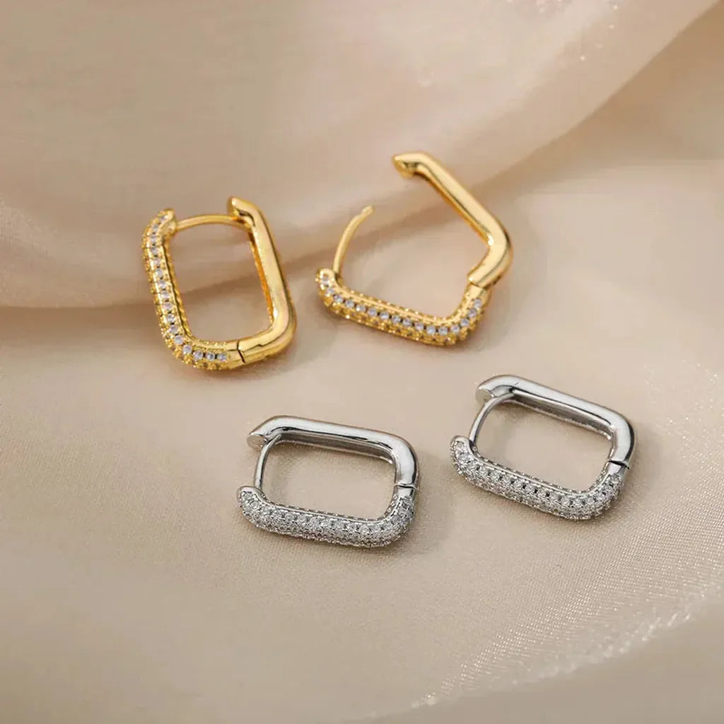 Earrings “Valeria” – Square and Round