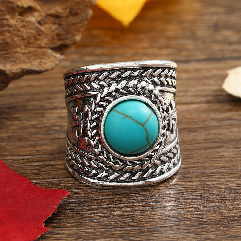 Ravik Open Ring with Stone | White Gold