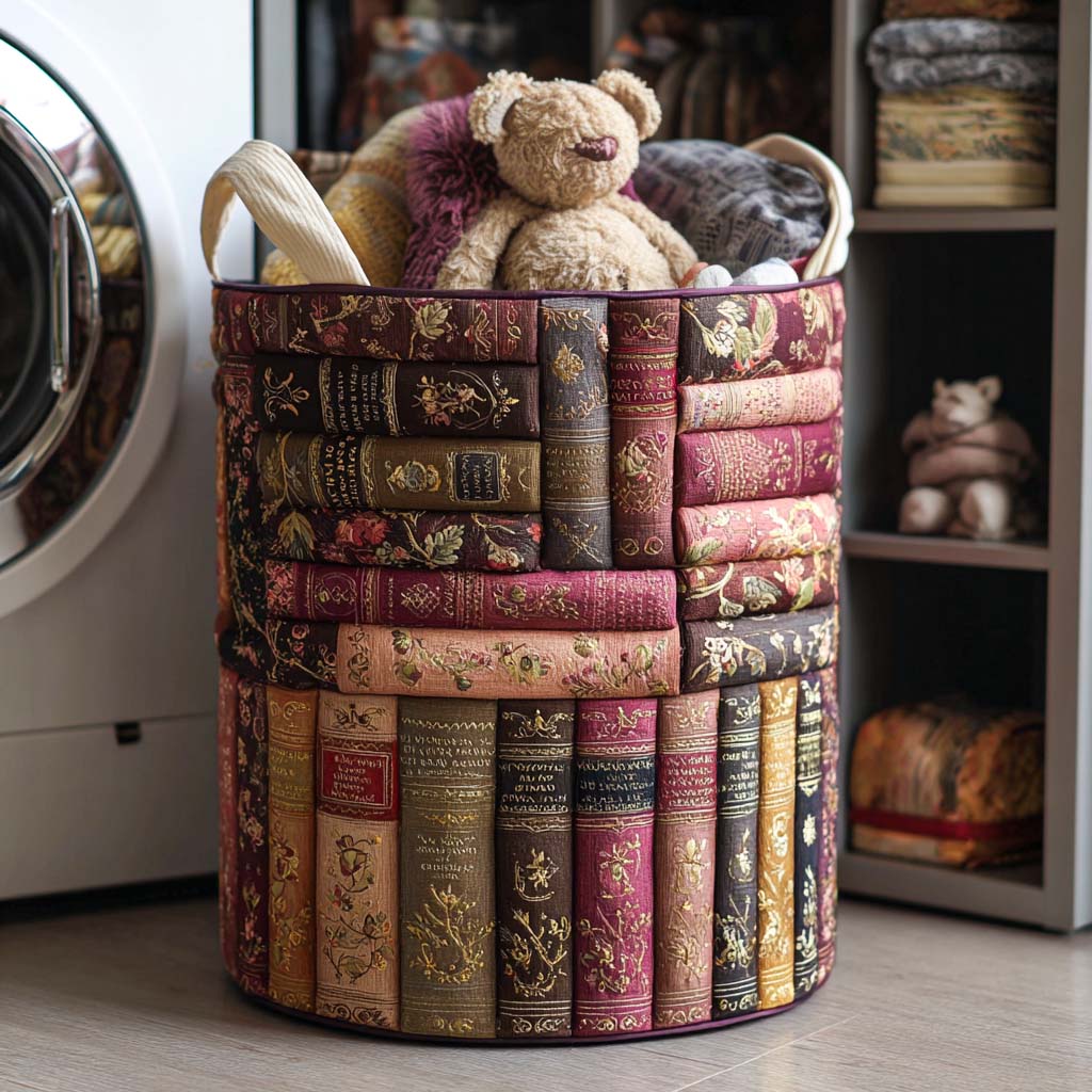 Quilted Laundry Basket in Classic Style