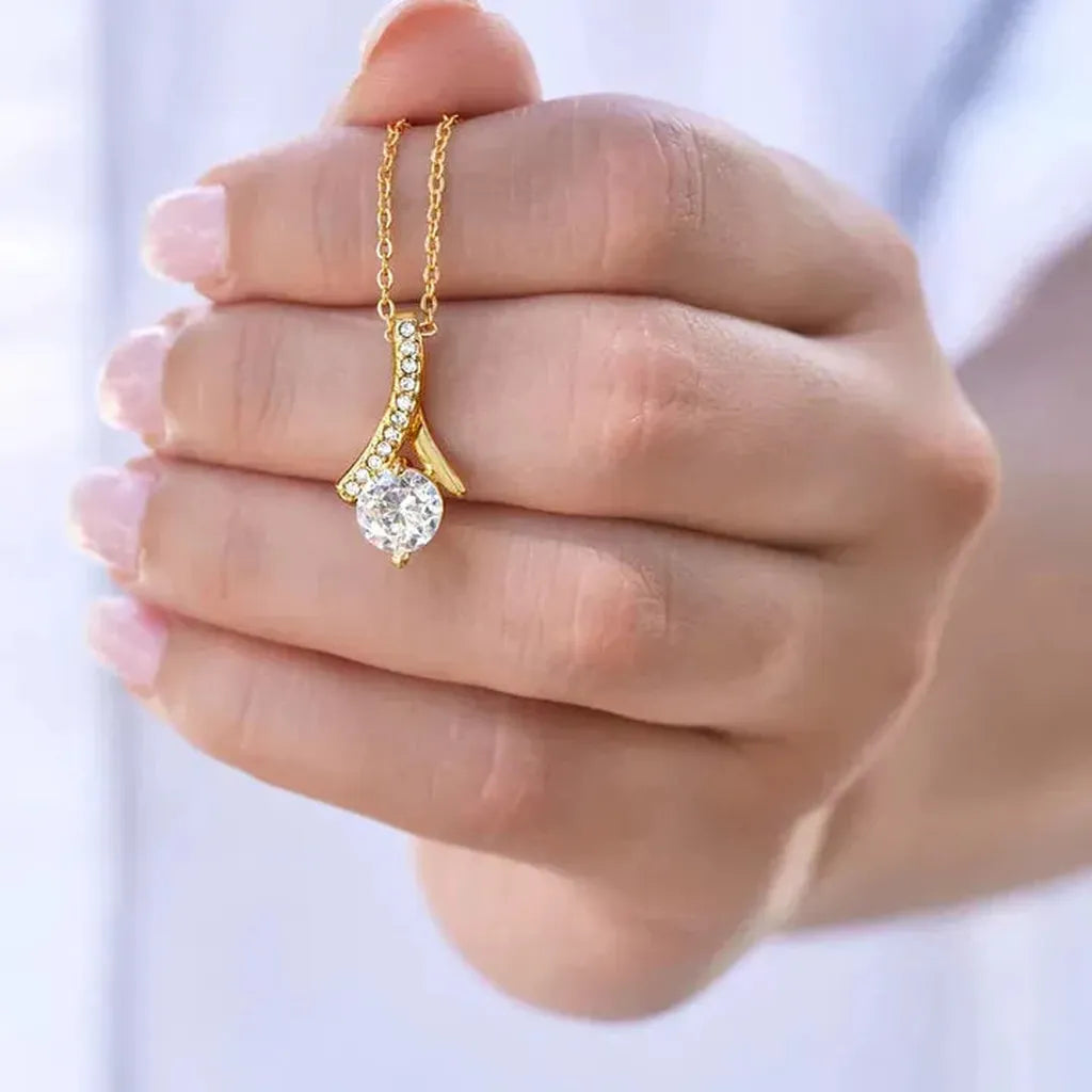 Retro Gold Necklace with Zirconia