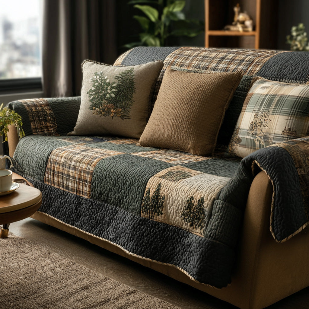 Quilted Sofa Cover – Quilted Rustic Sofa Cover