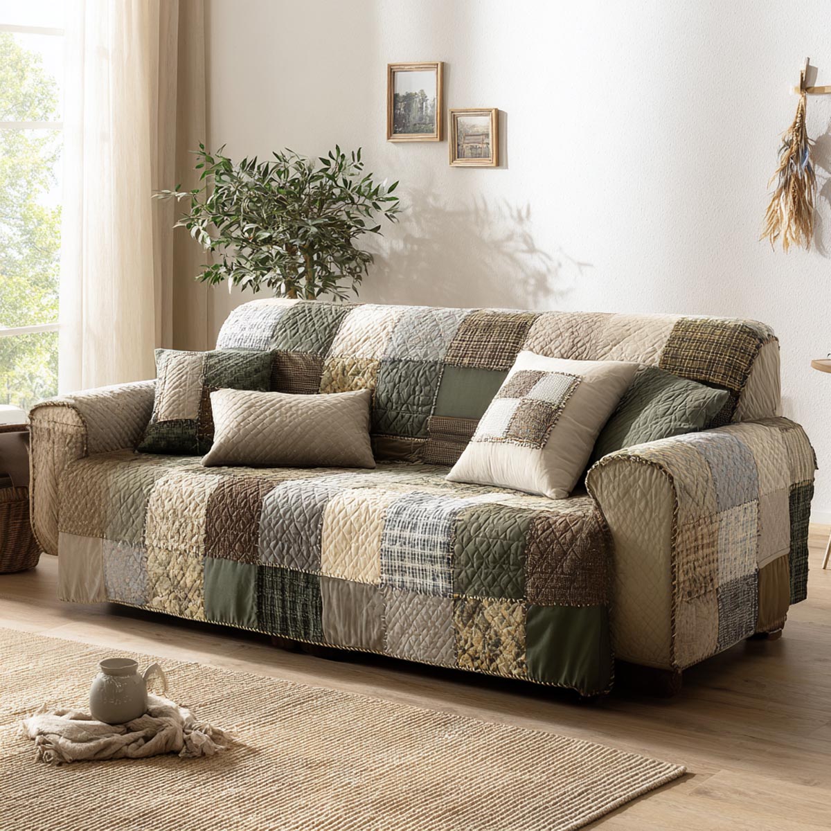 Quilted Sofa Cover – Quilted Rustic Sofa Cover