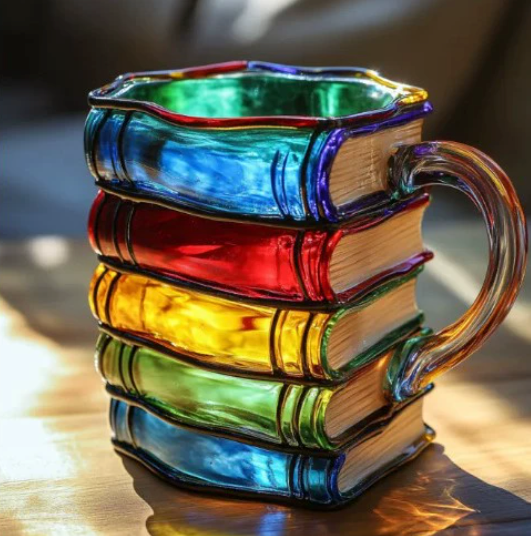 Colourful Handmade Book-Style Mug