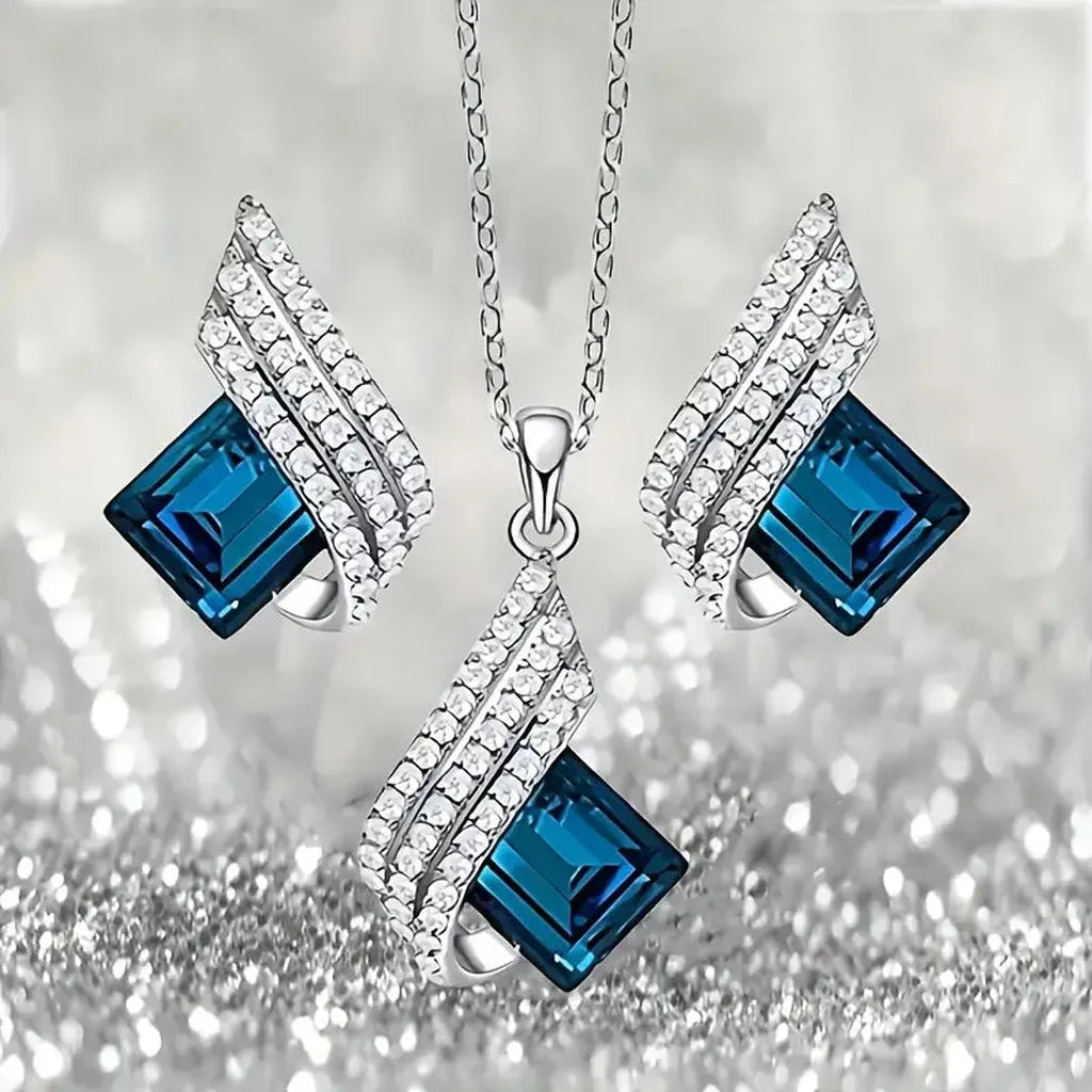 Jewellery Set “Vienna” in White Gold