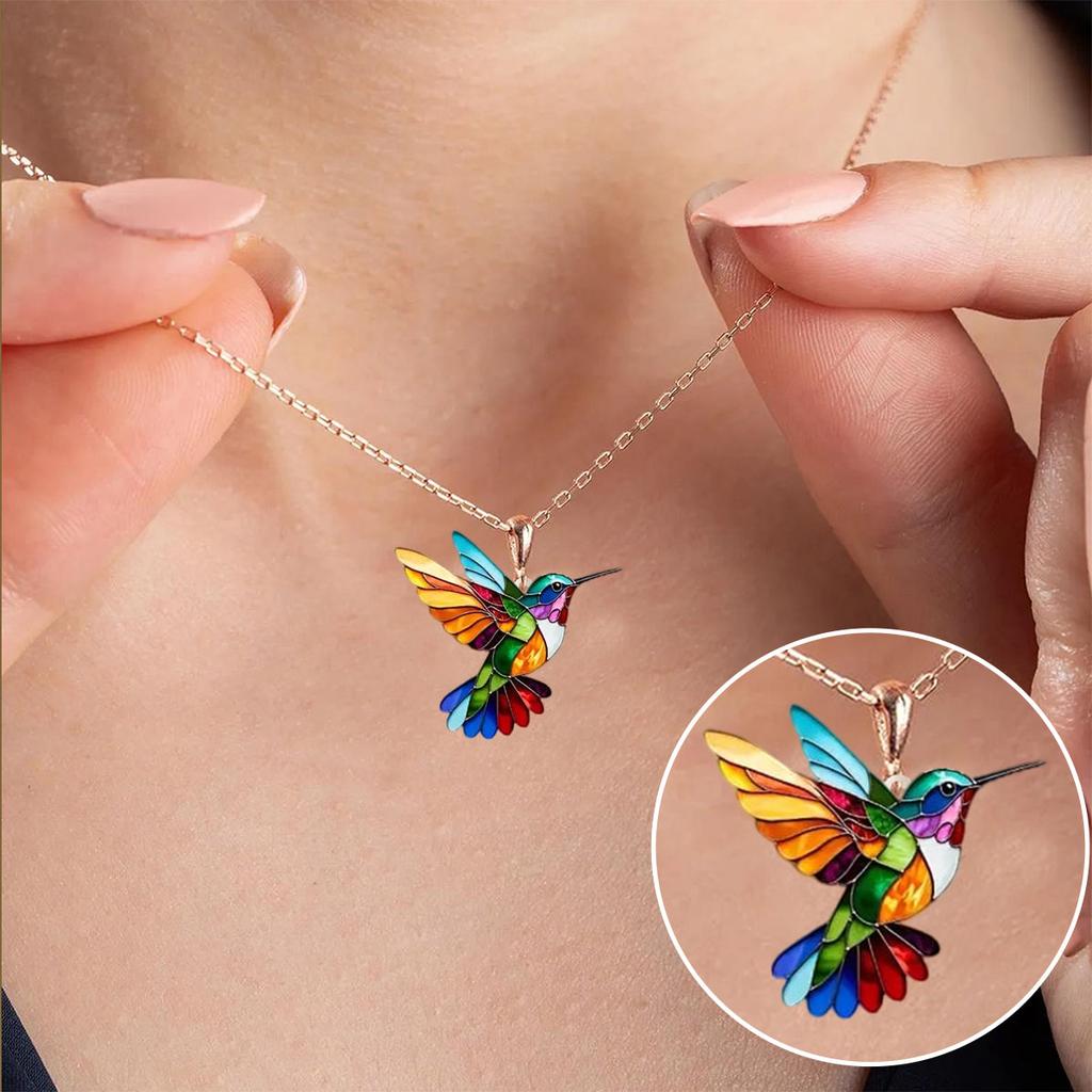 Gift Set: Necklace and Earrings with Swallow