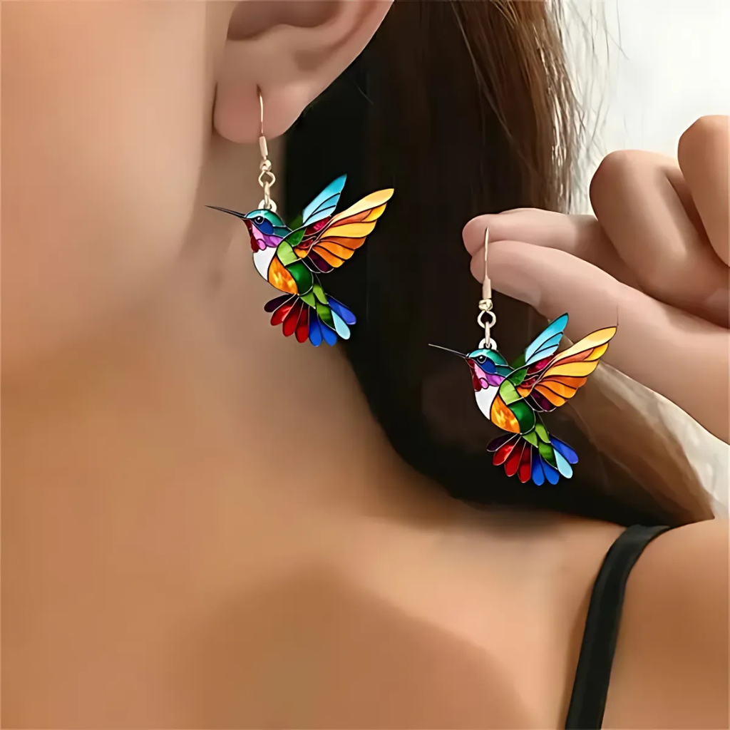 Gift Set: Necklace and Earrings with Swallow