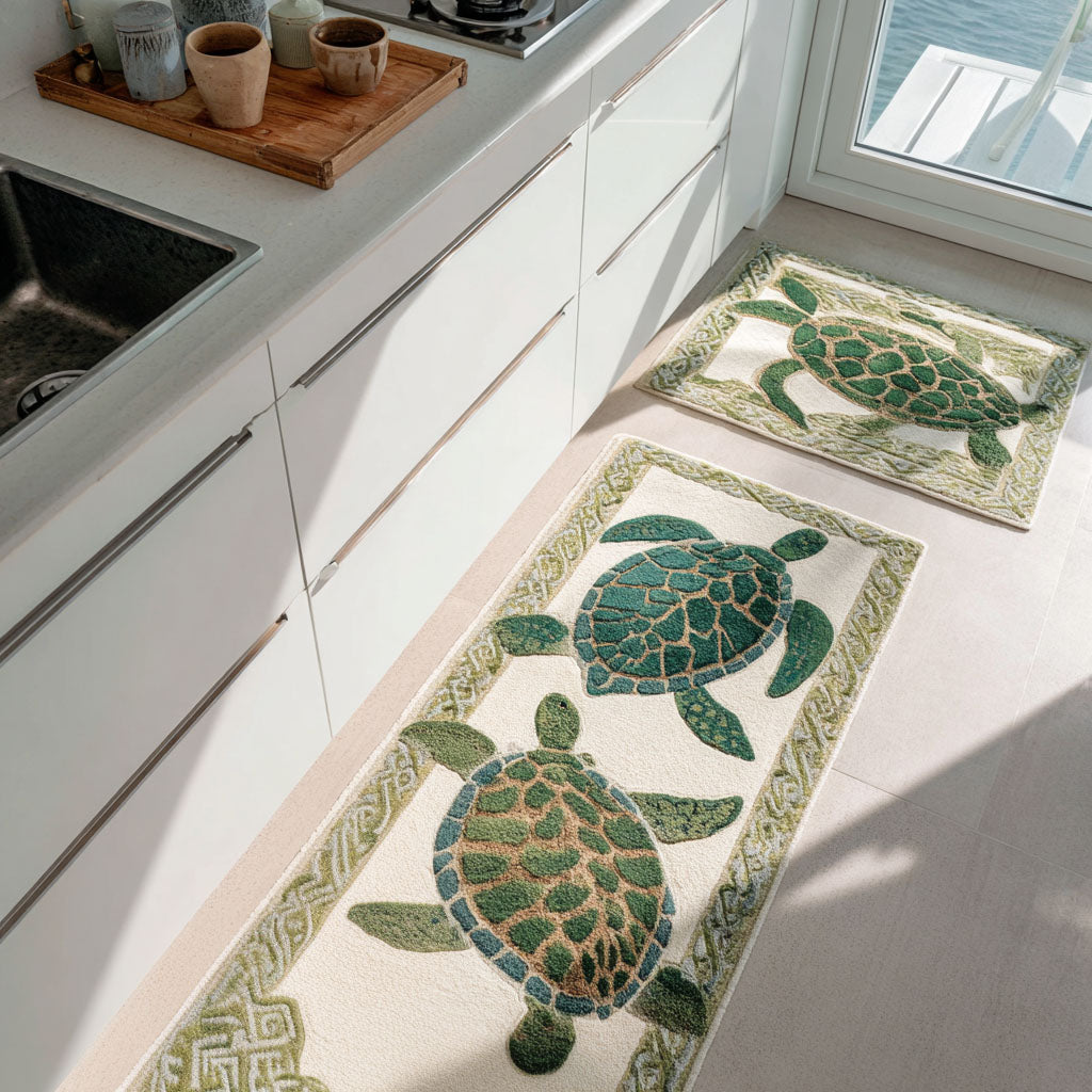Non-Slip Kitchen Rug – Kitchen Runner Sea Breeze