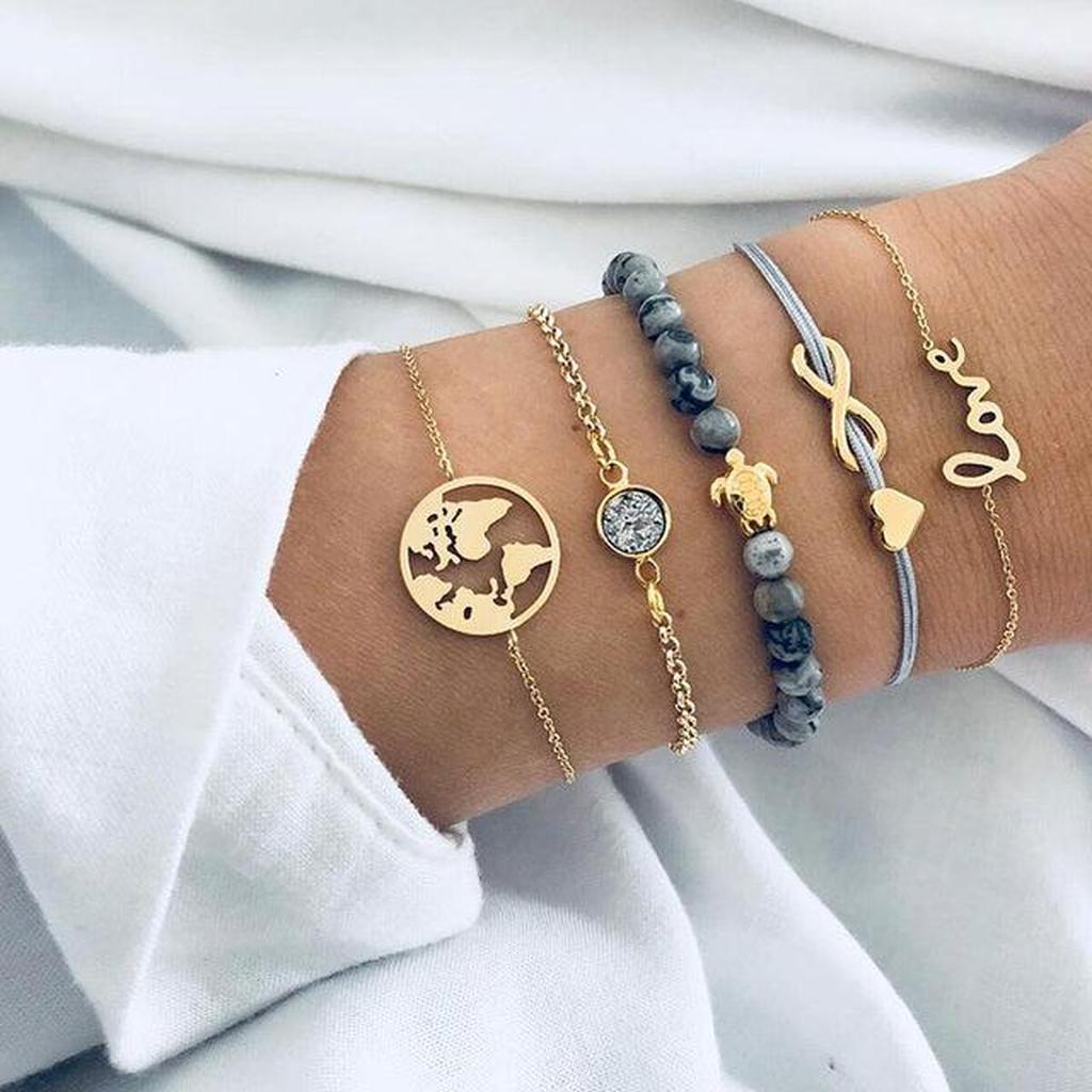 Set of Glittering Bracelets