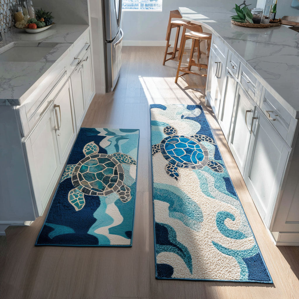Non-Slip Kitchen Rug – Shell on the Shore