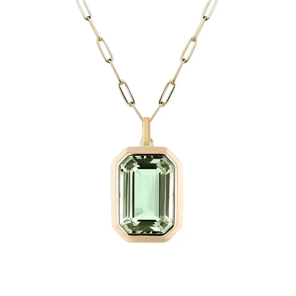 Sofia Necklace with Emerald Green Stone