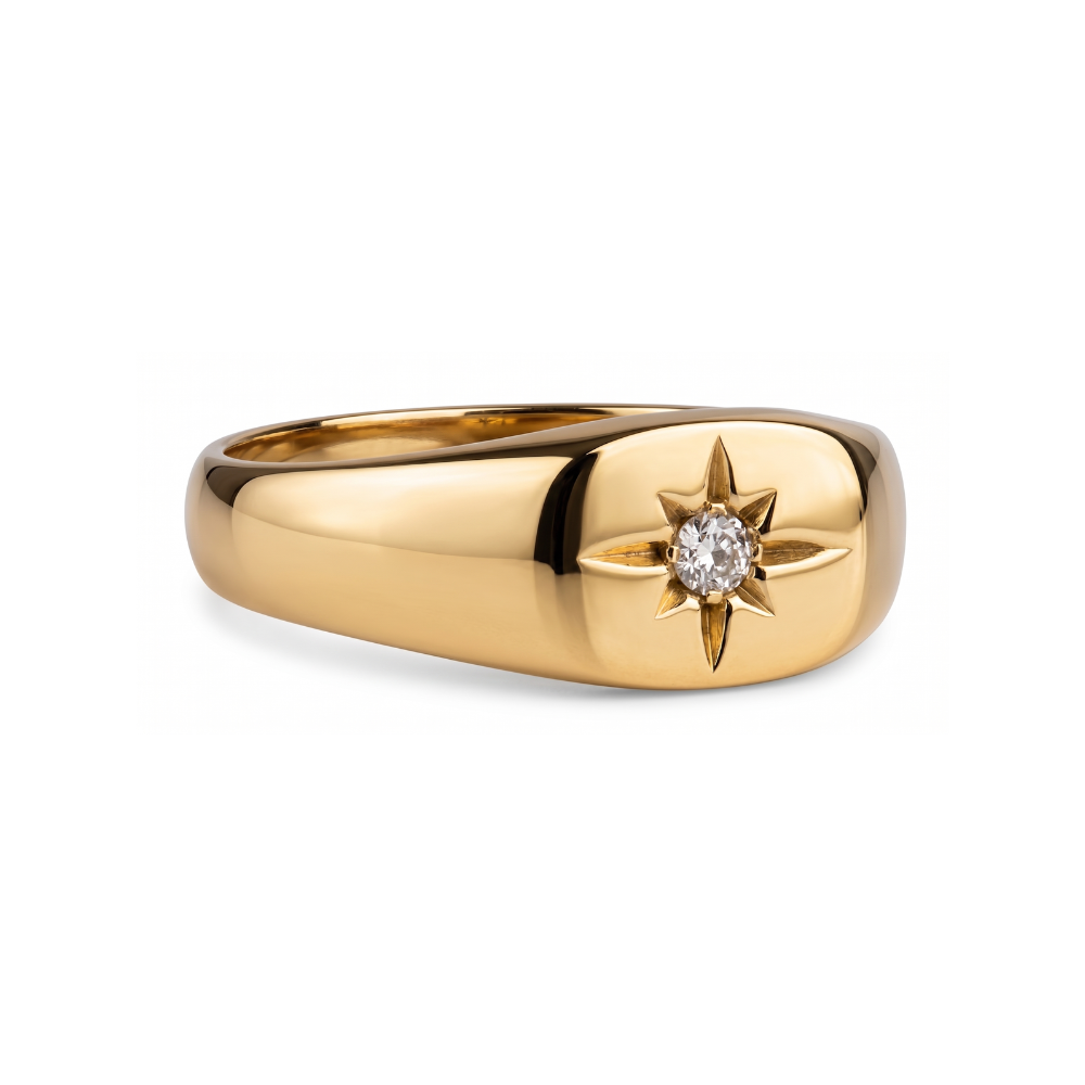 Soren Ring “Star Crest” | White Gold