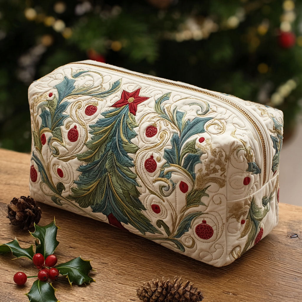 Quilted Makeup Bag with Star Garland