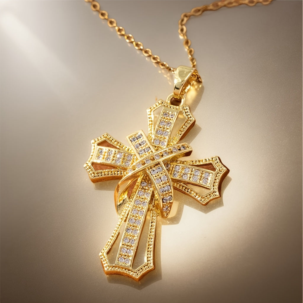 Ray Cross Pendant | Gold