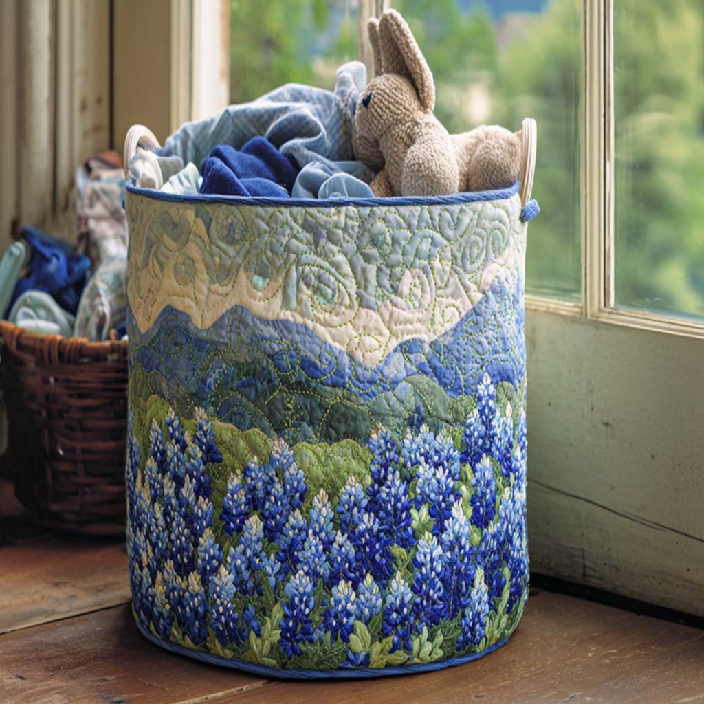 Quilted Laundry Basket in Western Style