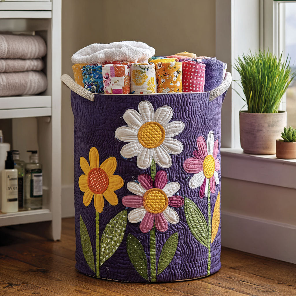 Quilted Laundry Basket in Timeless Style