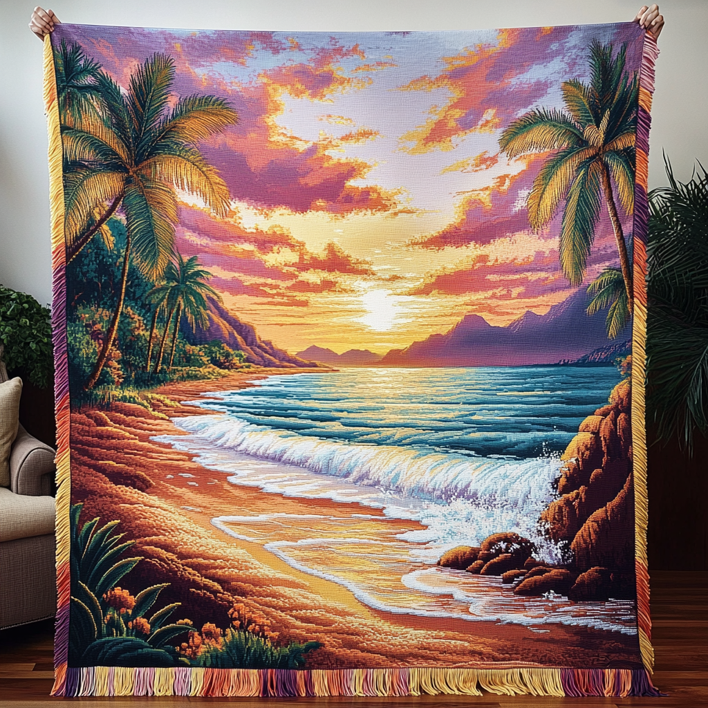 Woven Blanket – Tropical Dawn