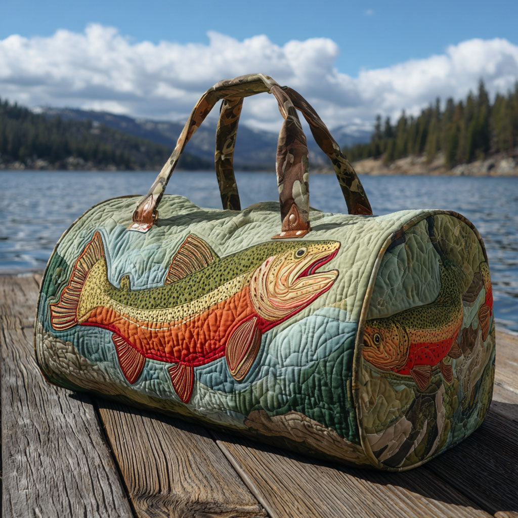 Quilted Travel Bag – Trout in the River