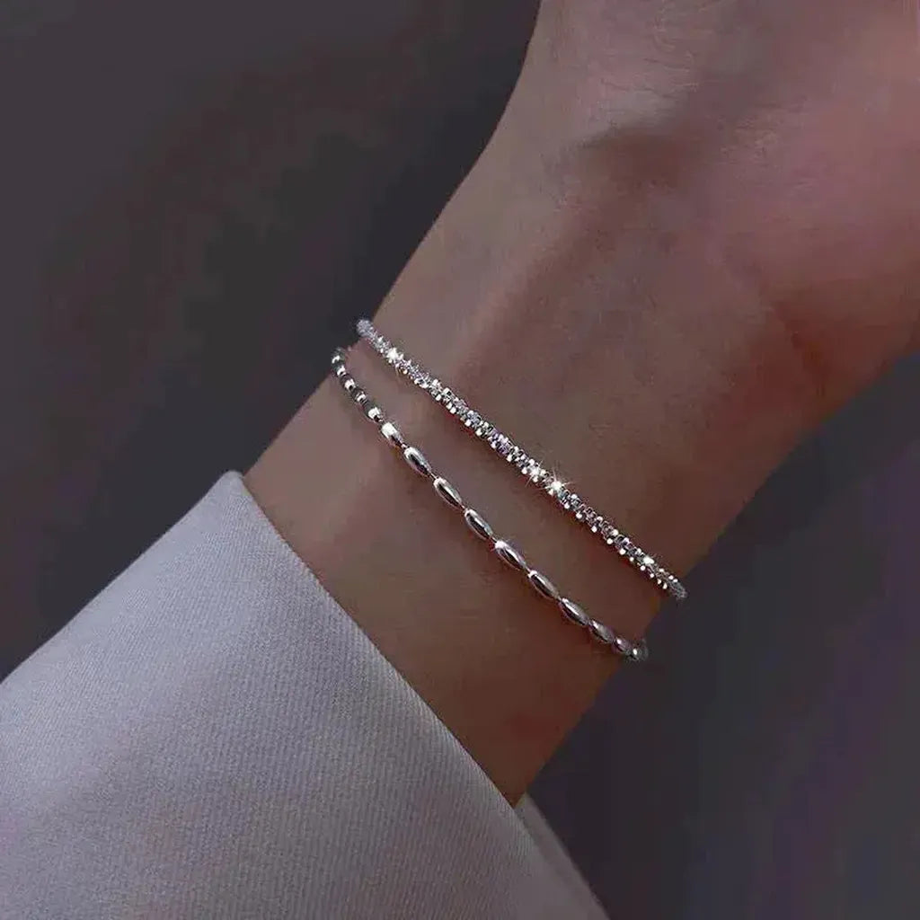 White Gold Bracelet with Zirconia