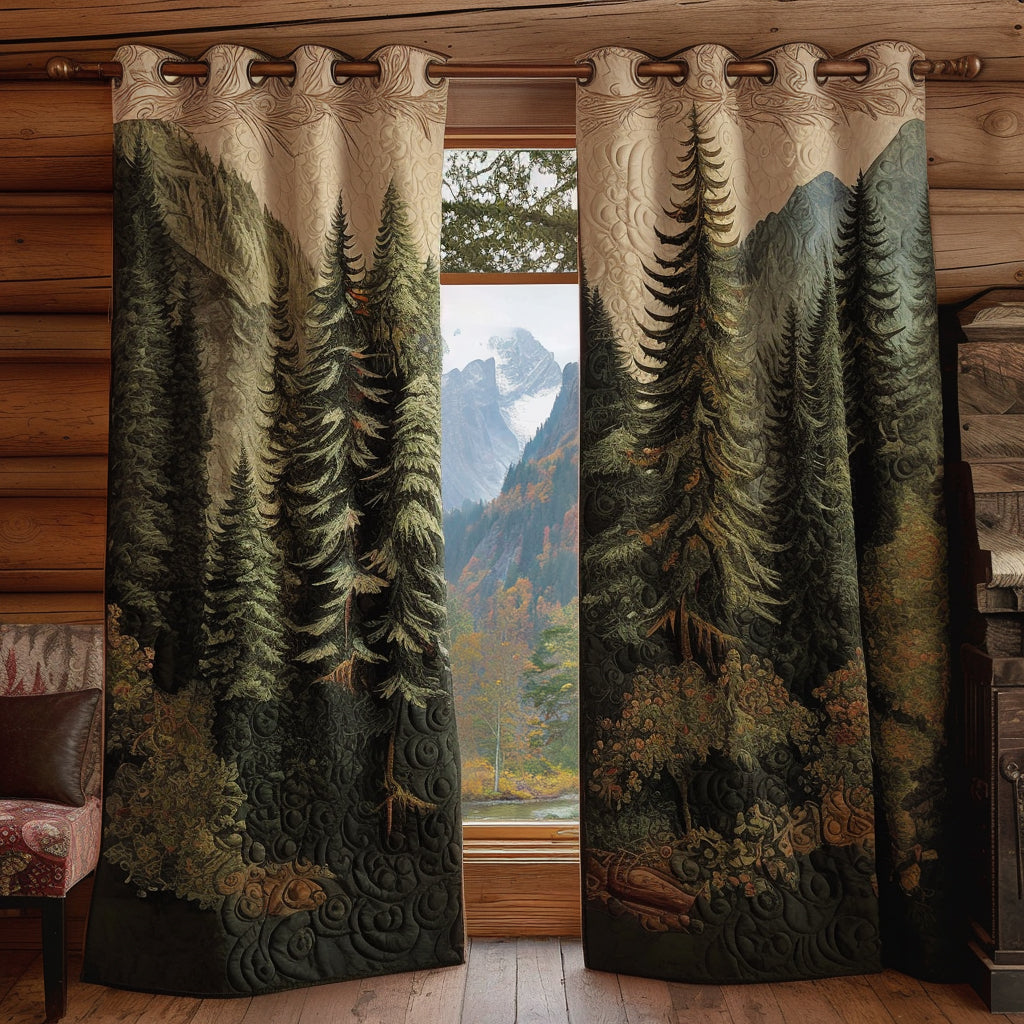 Quilted Curtains – Forest