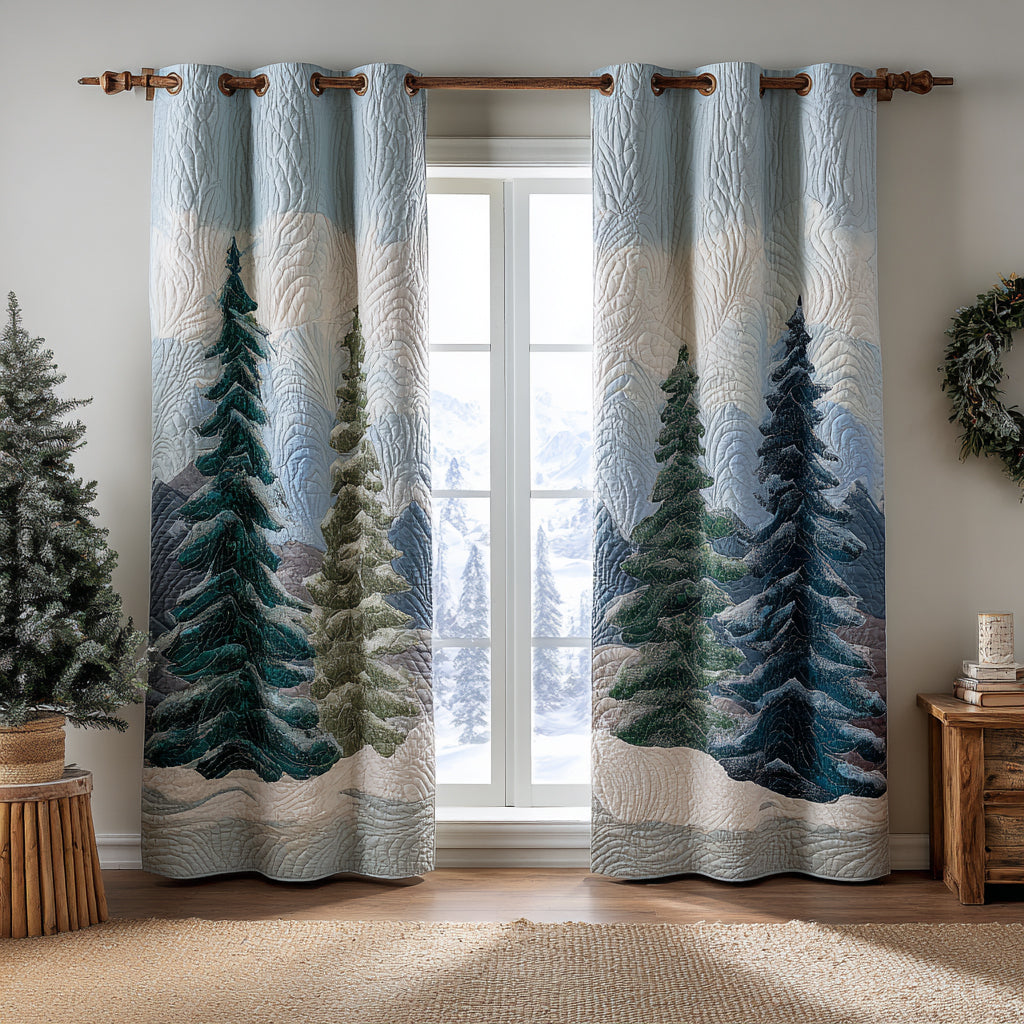 Quilted Curtains – Whispering Leaves
