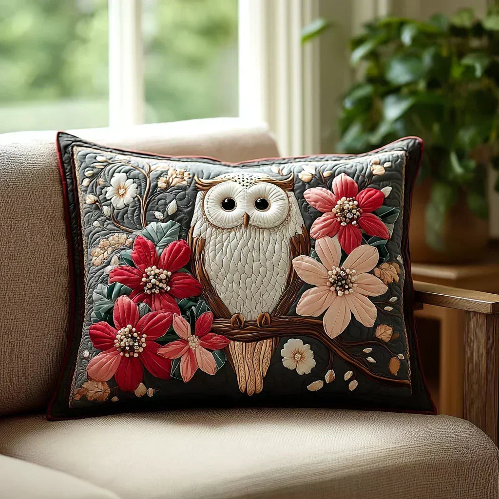 Padded Pillow Cover - Owl Whispers
