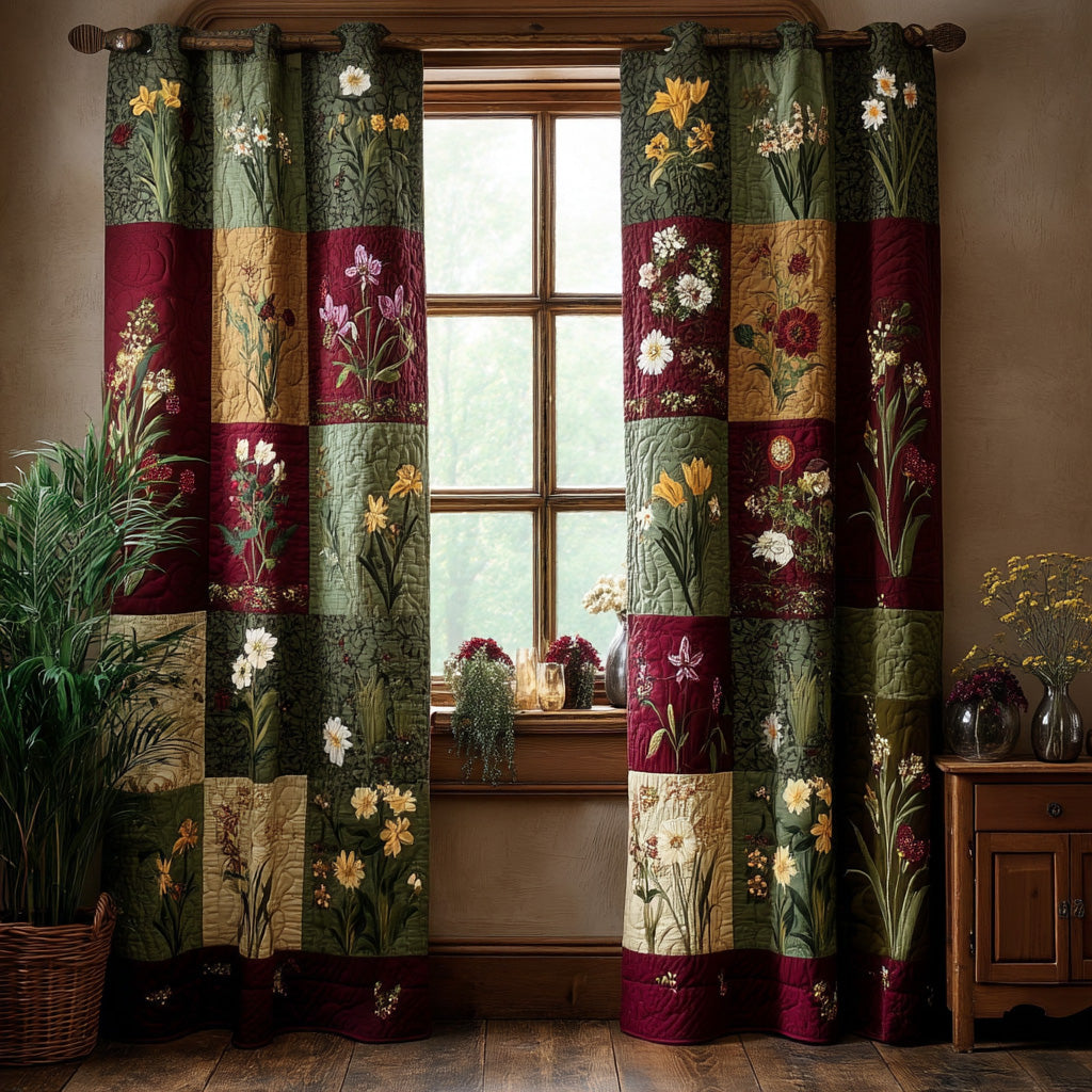 Quilted Curtains – Wildflower Dreams