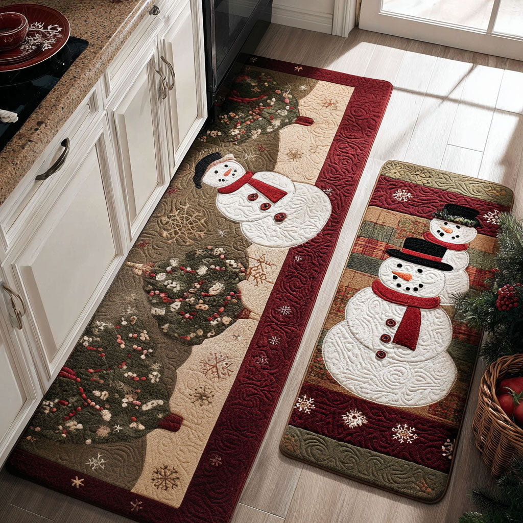 Non-Slip Kitchen Rug – Cheerful for Winter