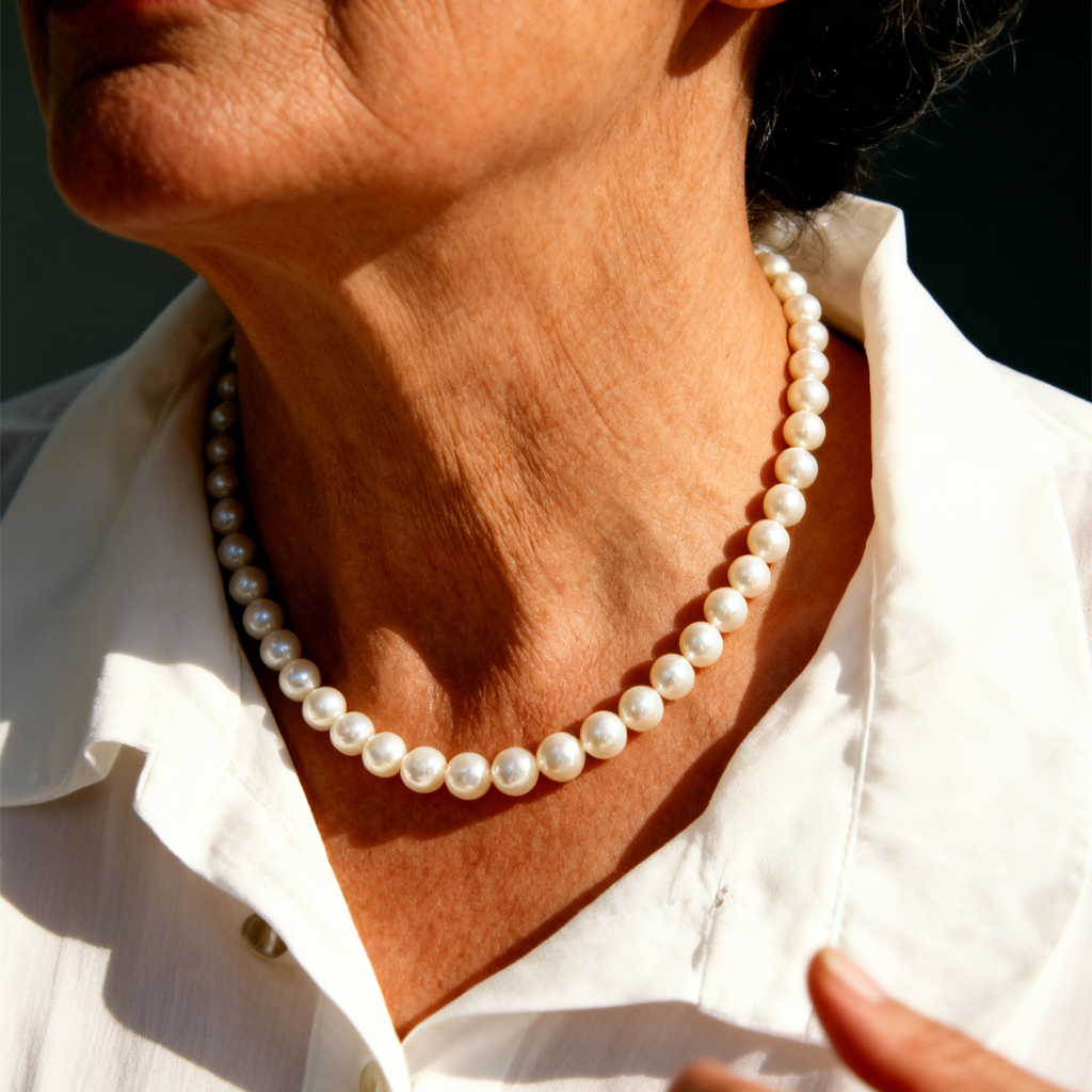 Timeless Retro Necklace in Marble Look