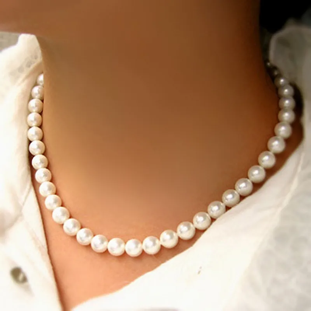 Timeless Retro Necklace in Marble Look