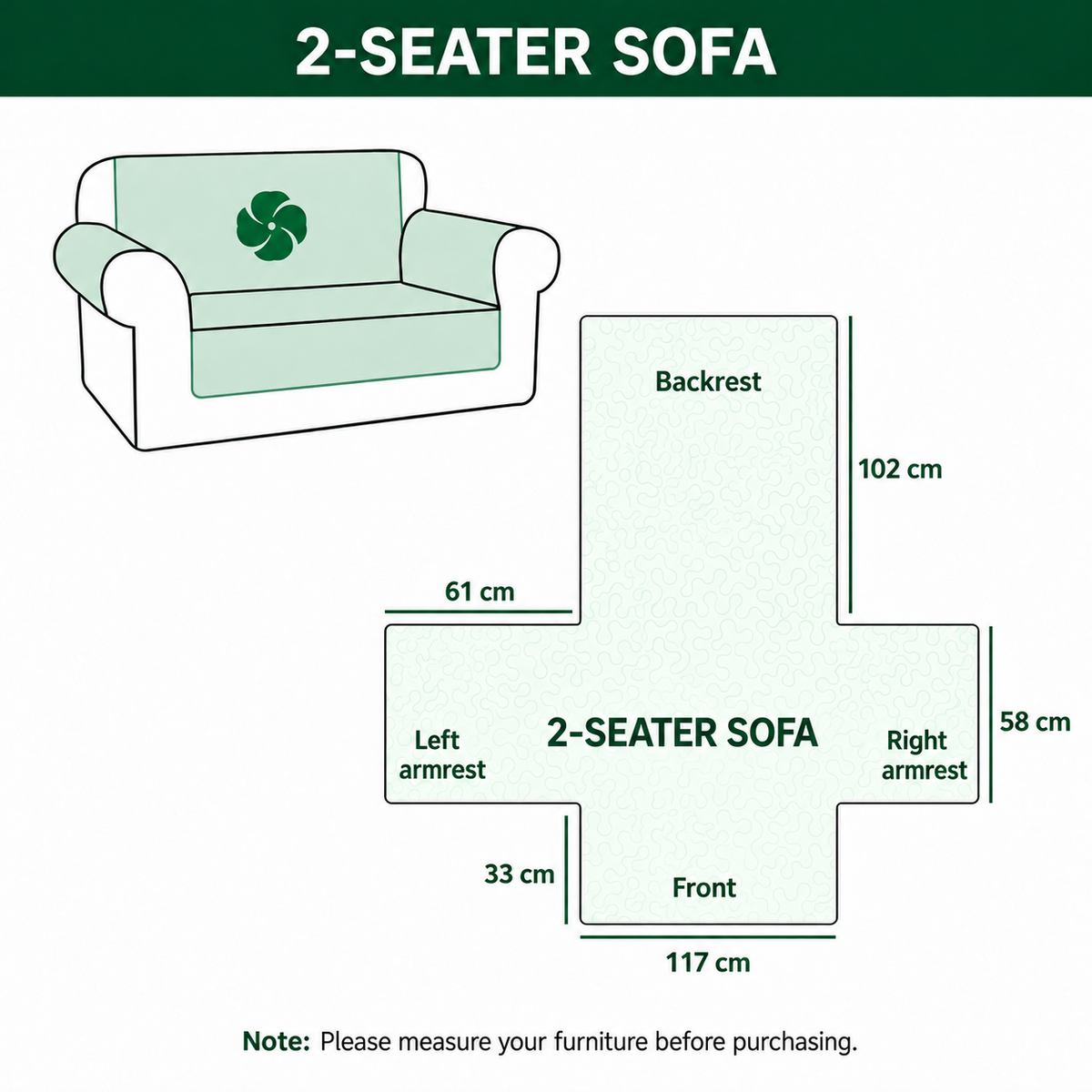 Quilted Sofa Cover for Reading Nook