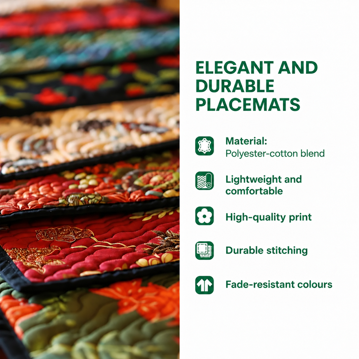 Quilted Placemats – Tree of Celtic Roots