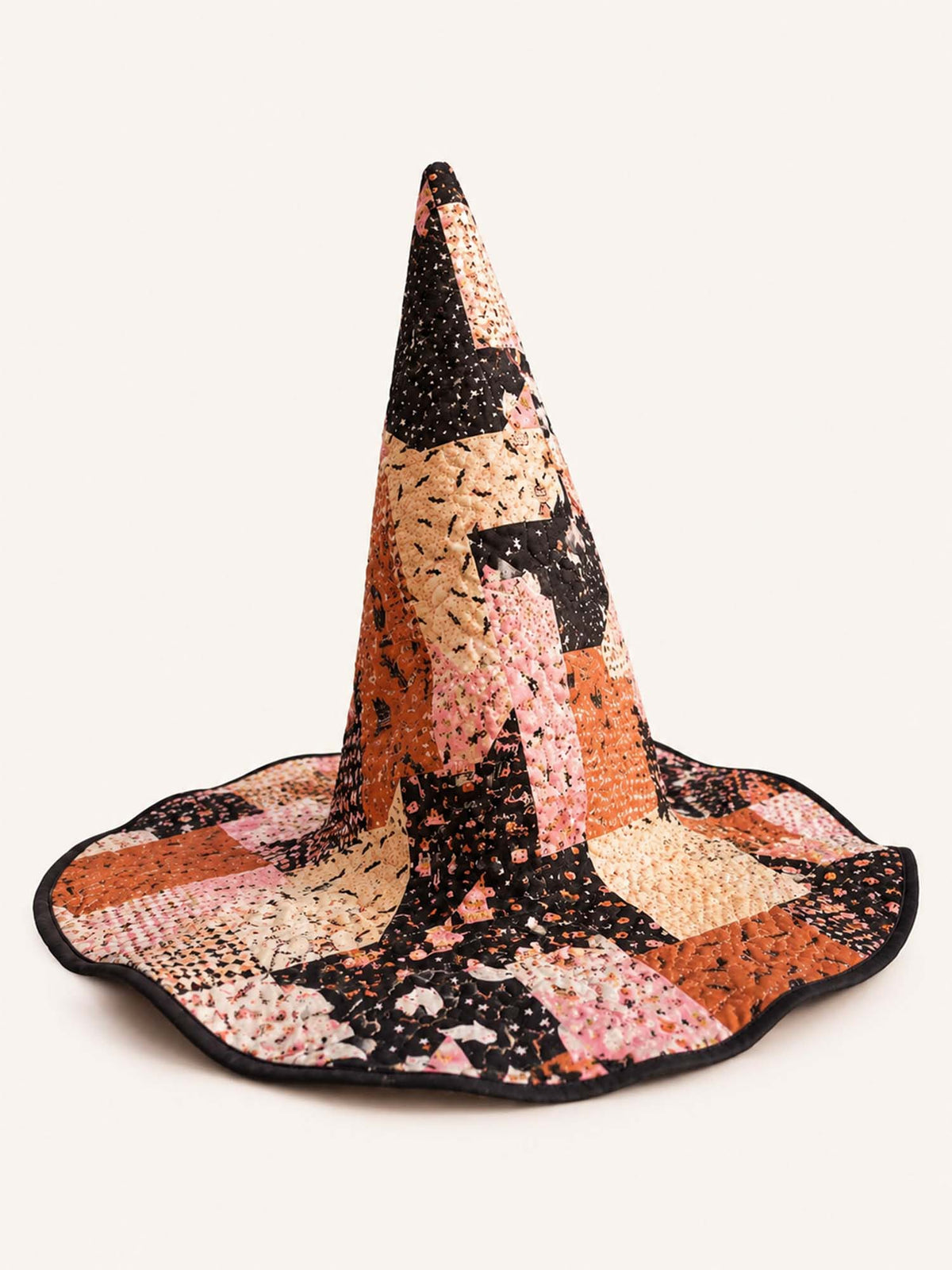 Handmade Quilted Witch Hat β Cute Halloween Patchwork