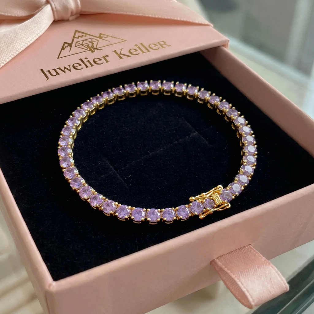 Tennis Bracelet with Amethyst