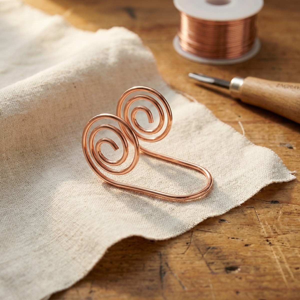 Luma & Reed Copper Hand Spiral “River”