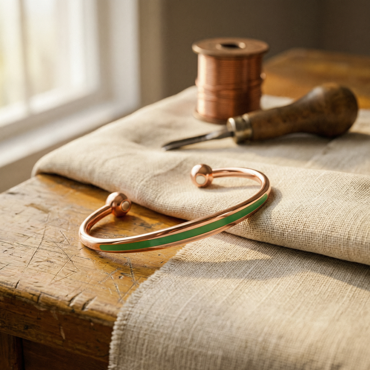 Luma & Reed Copper Bracelet “Jade”