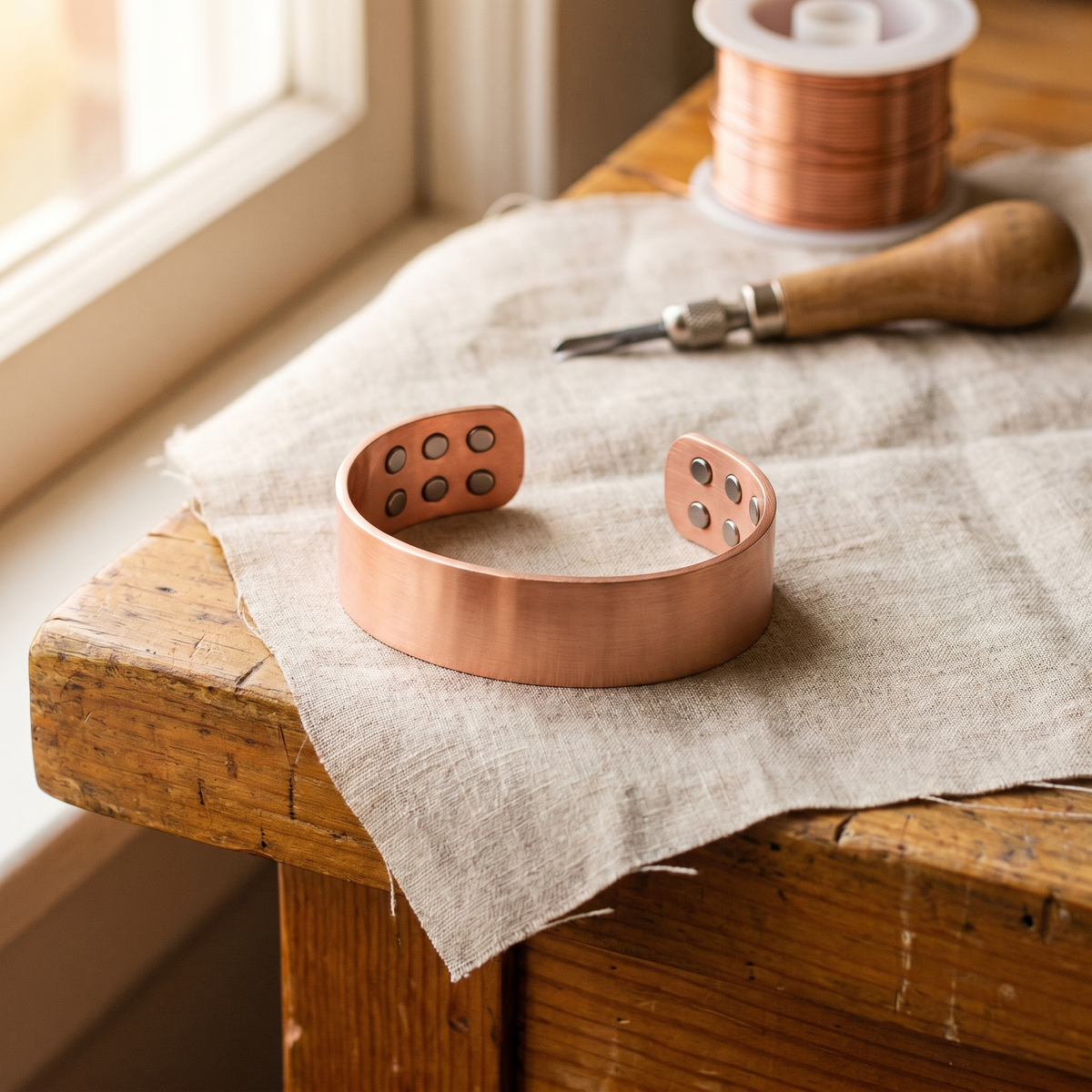 Luma & Reed Copper Bracelet “Anvil”