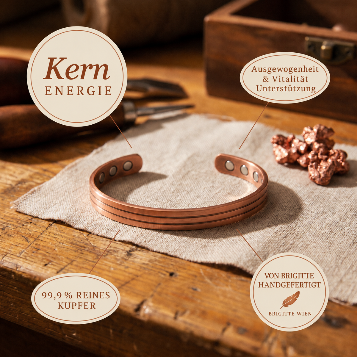 Luma & Reed Copper Bracelet “Core”