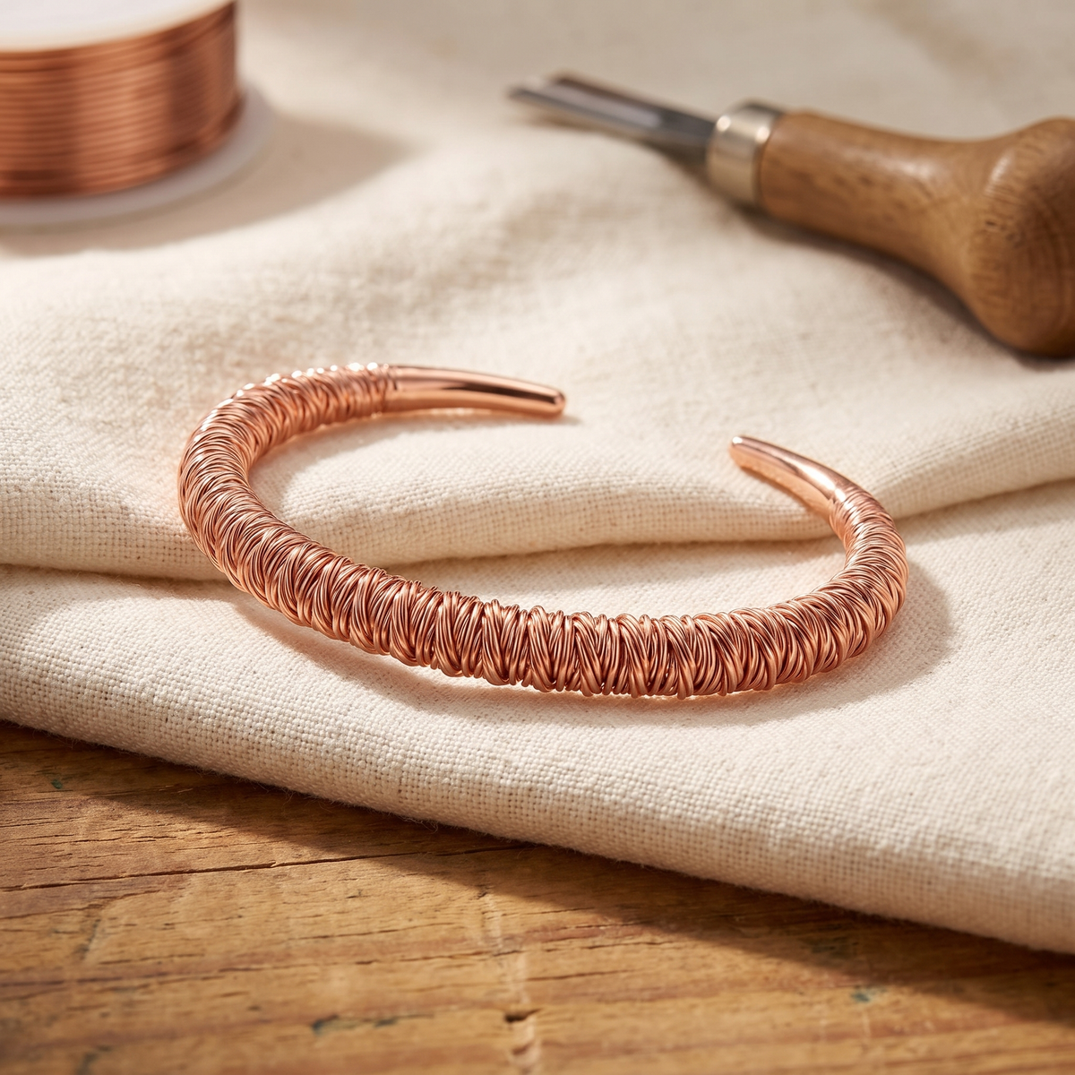 Luma & Reed Copper Bangle “Fjord”