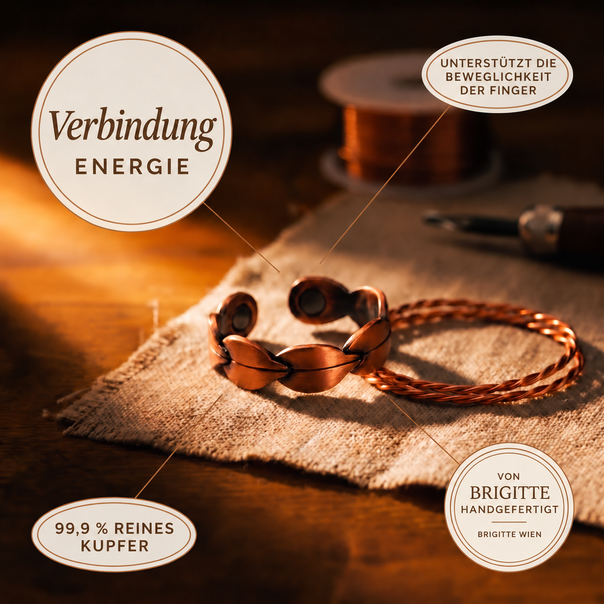 Luma & Reed Copper Ring “Connection”