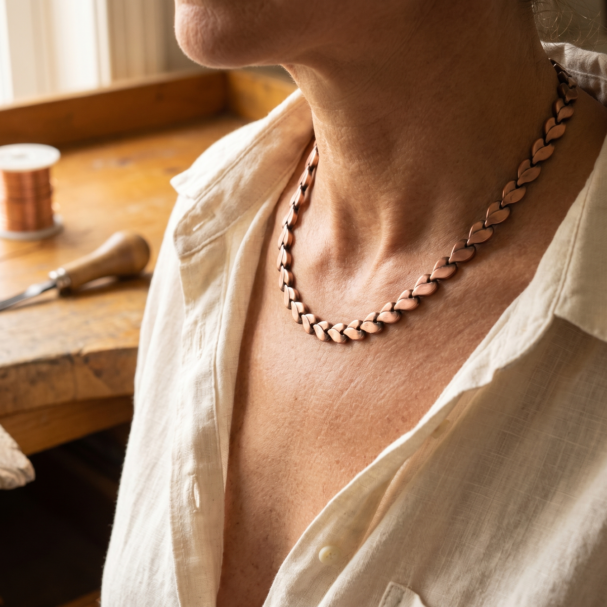Luma & Reed Copper Necklace “Wild Rose”