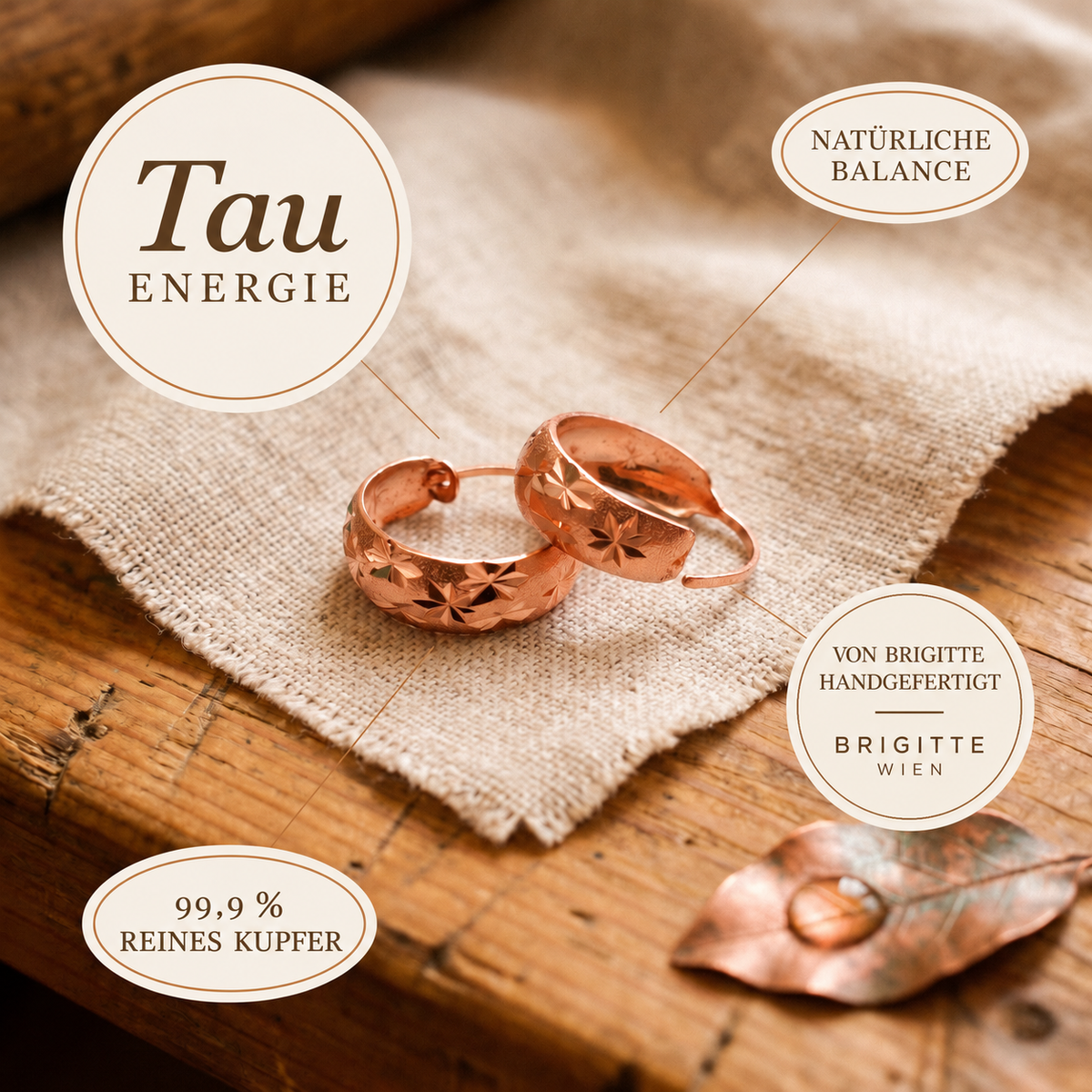 Luma & Reed Copper Earrings “Dew”