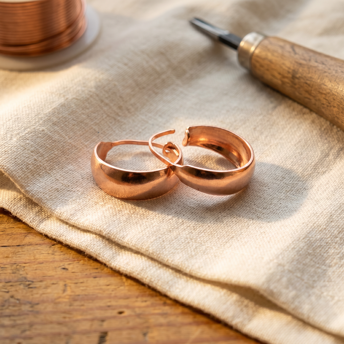 Luma & Reed Copper Earrings “Hollow”