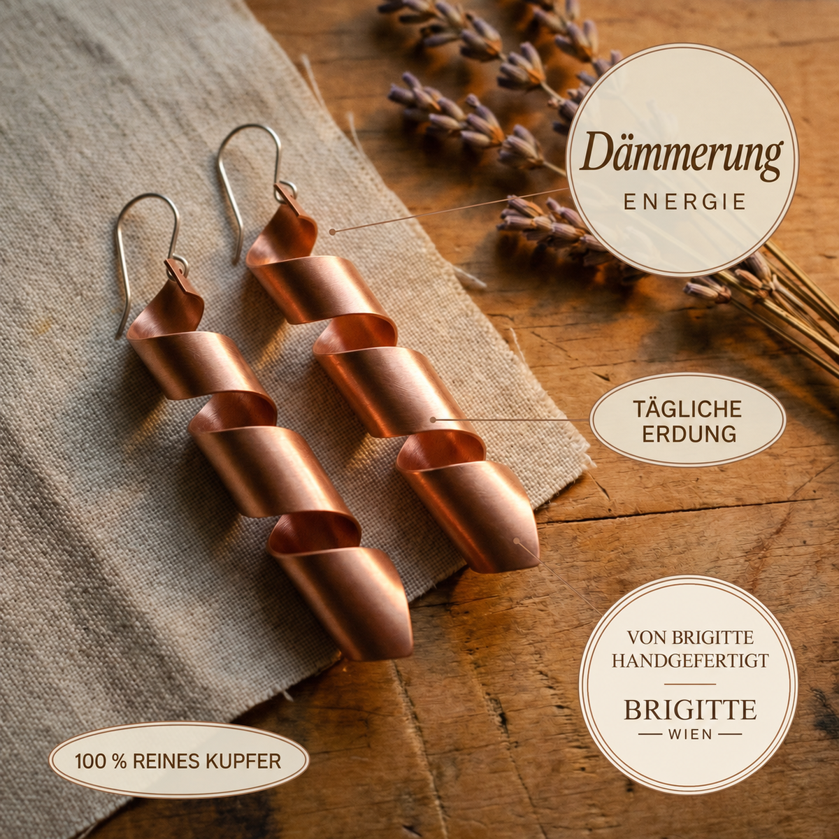 Luma & Reed Copper Earrings “Dusk”