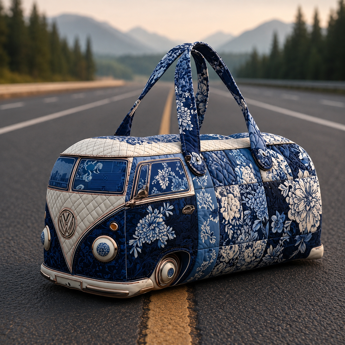 Quilted Travel Bag – Indigo