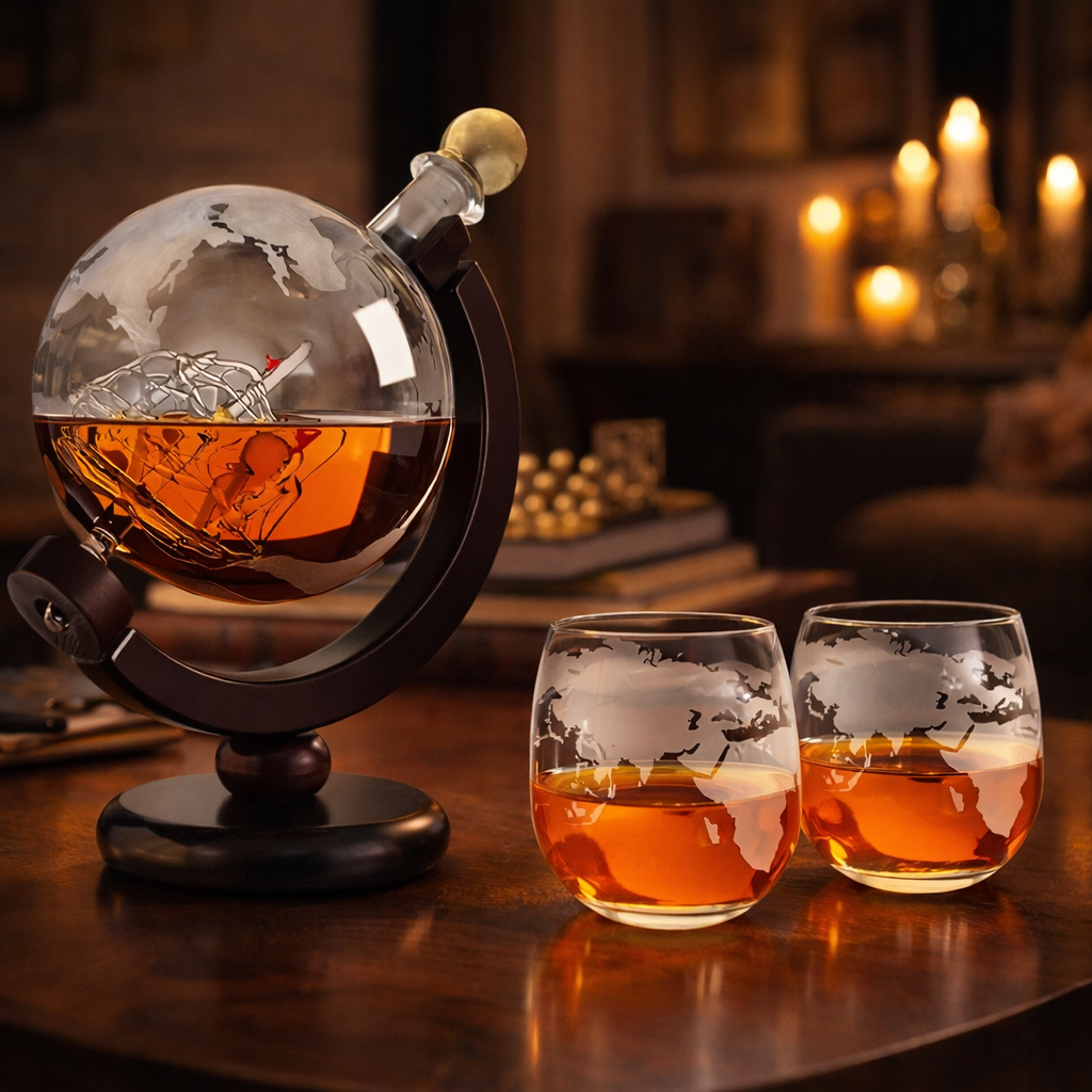 Whisky Decanter – World Map Edition