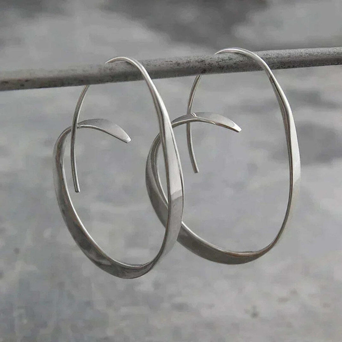 Open Spiral Hoop Earrings