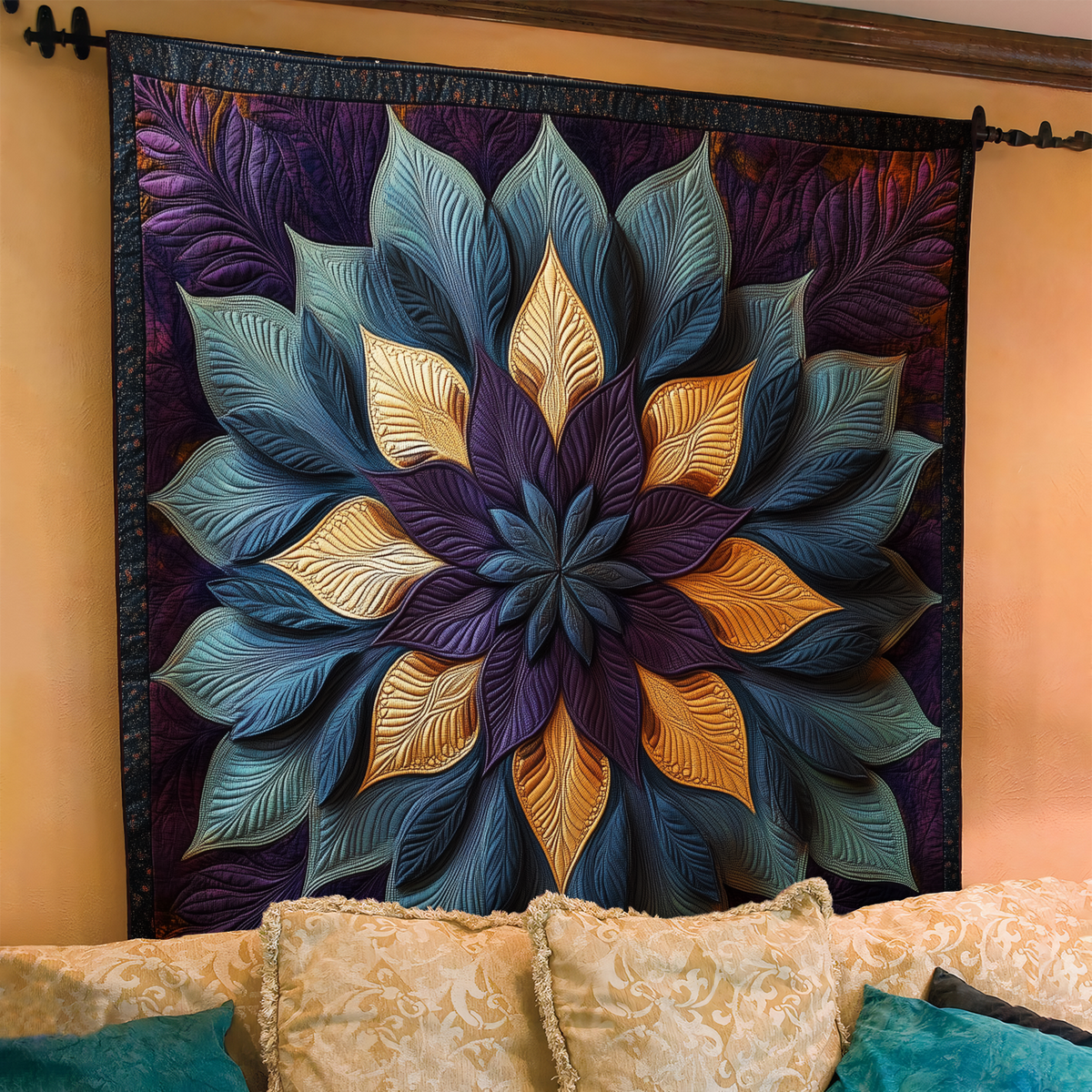Quilted Blanket – Majestic Sunflower