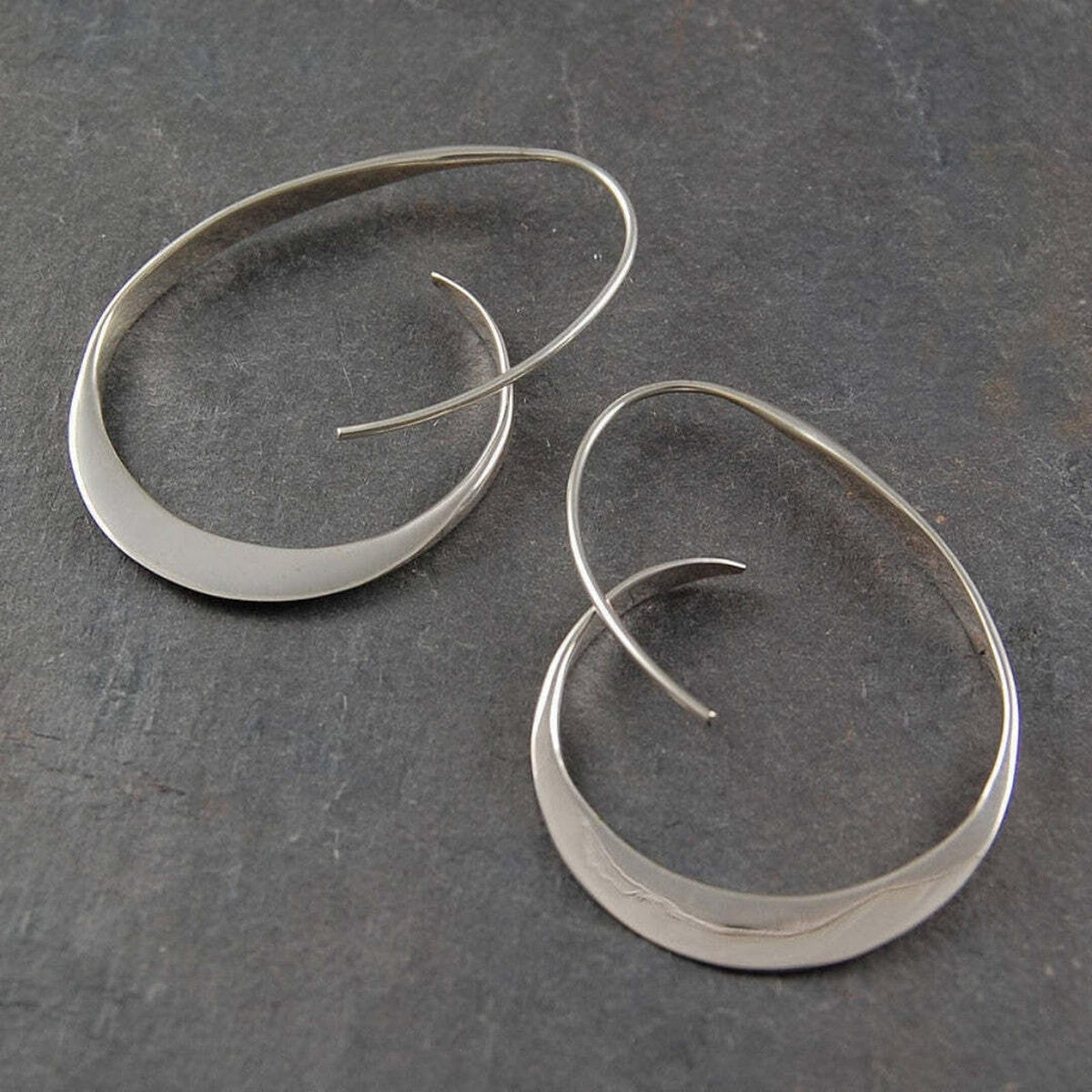 Open Spiral Hoop Earrings